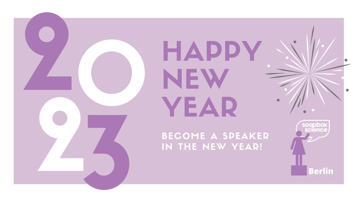 Soapbox Science Berlin (@berlin_soapbox) on Twitter photo HAPPY NEW YEAR ✨2⃣0⃣2⃣3⃣ ✨
Do you work in #STEM? Eager to talk to the public about your #research in 2023? If so, then we need YOU!
Call for Speakers for <a href="/SoapboxScience/">Soapbox Science</a> #Berlin is OPEN
Find out more about #SoapboxScience & how to apply:
berlinsoapboxscience.wordpress.com/2022/12/20/cal… HAPPY NEW YEAR ✨2⃣0⃣2⃣3⃣ ✨
Do you work in #STEM? Eager to talk to the public about your #research in 2023? If so, then we need YOU!
Call for Speakers for <a href="/SoapboxScience/">Soapbox Science</a> #Berlin is OPEN
Find out more about #SoapboxScience & how to apply:
berlinsoapboxscience.wordpress.com/2022/12/20/cal…