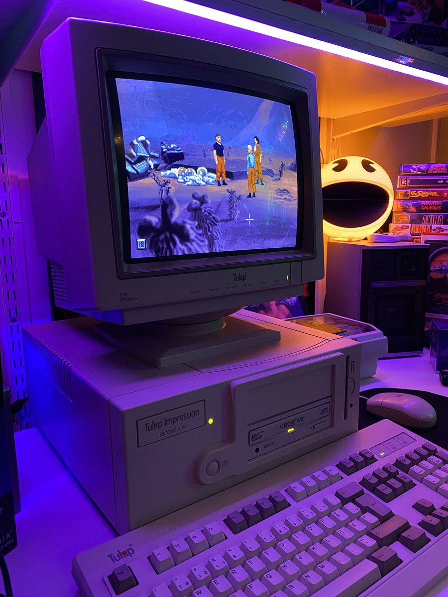 MtxSurge's tweet photo. Playing The Dig on my 486 today. 😎✨What a great adventure game. #lucasarts #thedig #scummvm #pointandclick #retropc #486dx2 #vintagetech #retrotech #oldschoolgaming #retrogaming https://t.co/P4O1VnBzUE