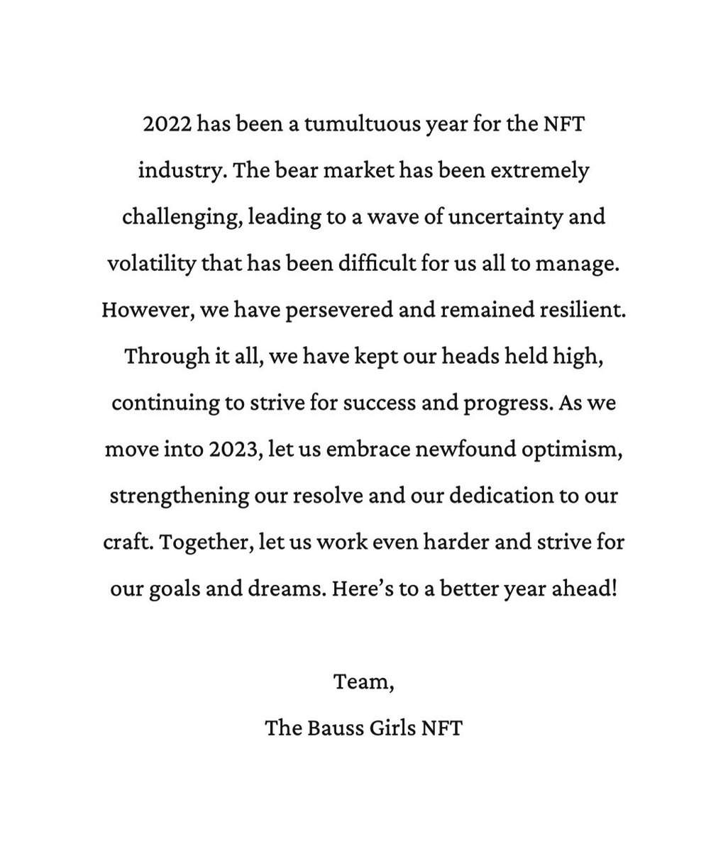 TheBaussGirlNFT's tweet photo. Happy New Year Bauss Fam! 👑💜

#NewYear #HappyNewYear2023 #NFTartist #NFTsCommunity https://t.co/RnVnpqb3Pp