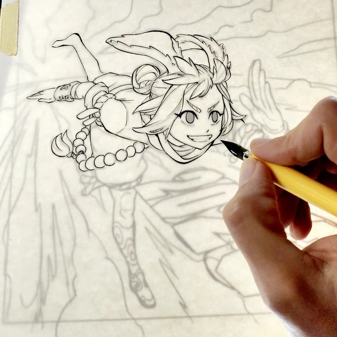 My "Happy New Year" illustration is late as well, here's a happy new year WIP. Have a nice last night of the year! 
