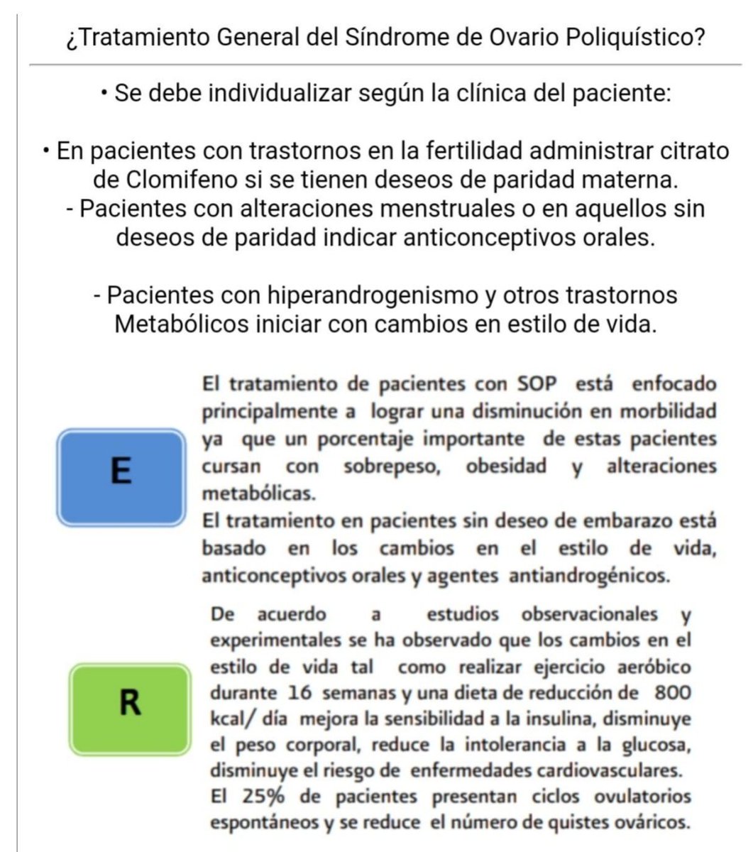 EnarmFlash's tweet image. ⚡️Tratamiento general en el síndrome de Ovario Poliquistico 
#ENARM2023 #ENARM #MedTwitter
