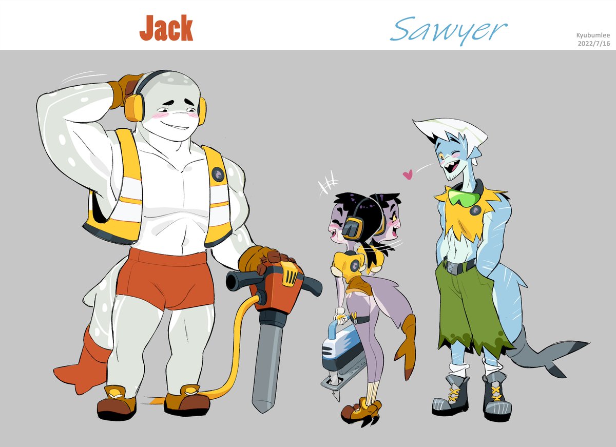 I'm not an illustrator so I don't have four pieces that will make a banging twitter post but my favourite things I drew in 2022 was a set of the Marine creature characters.
(Full Character sheets in the the thread below) 🧵