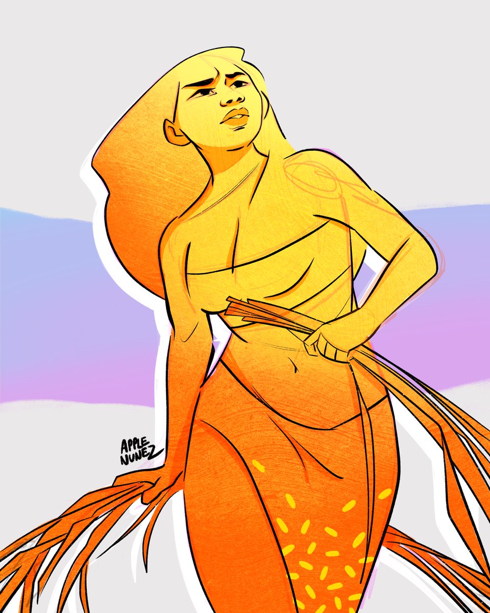 itsapplenunez's tweet photo. Haven’t drawn gold girl in a while ✨ Here’s a little doodle before the year is up! https://t.co/Kfwbj2Ru0W
