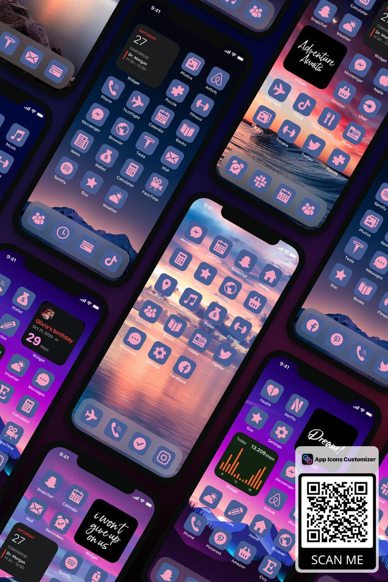 iOS14iconStudio's tweet photo. If you’re a fan of customization and original aesthetic, definitely check this sunset set of icons for your home screen! 😏
https://t.co/lDMgyO19ej
#iphonehomescreen #ios15aesthetic #homescreen #uidesigner #dailyessential #widgets https://t.co/2VvUOZkRPK