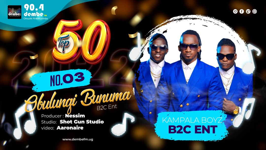 djjacobomutuze's tweet photo. Top50 CourtDown #Number03 #ObulungiBunuma By @b2centug Np 90.4 #Dembefm
Producer :- @NessimUg
Studio :- @shotgunstudio
Video :- @aaronaire https://t.co/5X5ww1mriK