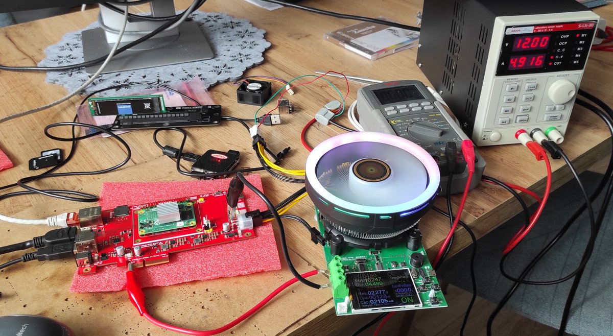 Mirko_DIY's tweet photo. During load stress test on PCIe port, 12VDC at 5A, Molex connector

Power rail components are still cool

Test passed!

@Raspberry_Pi  yet another example of PCIe card (Mini PC) based on the CM4 module https://t.co/4Ds4aswDJY