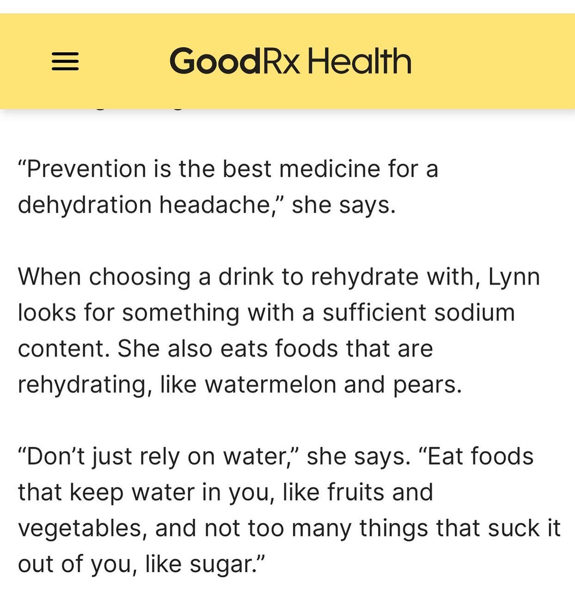 👸🏻 #lynnjulian I’m proud
to share my #dehydration 
prevention tips in @GoodRx 🤗

READ & LEARN:
You won’t be so HUNGOVER 
#NewYearsDay2023! 😉
#NYE #nyeparty 

#dehydrationheadache
#dehydrationrelief

I hit the gym/PT/detox 🤗
#bostonmarathon #survivor
#migraine #TBI #braininjury