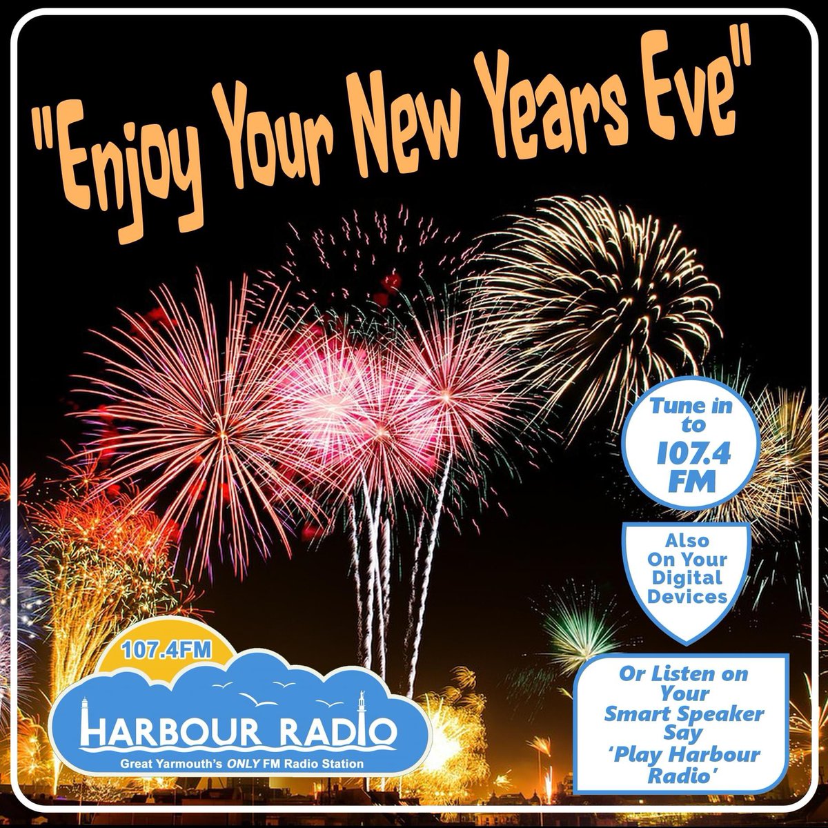 Stay safe and enjoy your celebrations this evening, Happy New Year from everyone @HarbourRadioGY 🎉🎉