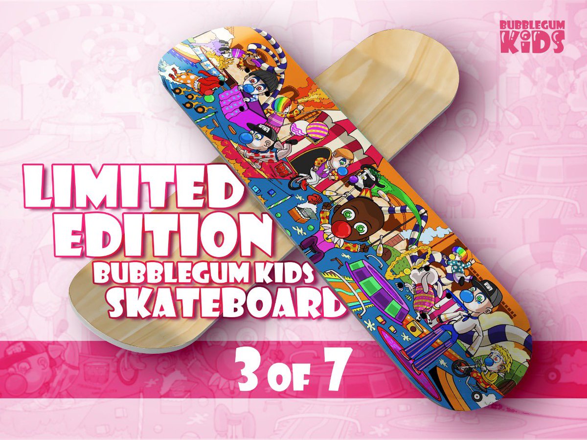 💥 New Years Giveaway 💥 

We’re giving away a Limited Edition Skateboard! (UNRELEASED)

How to enter:

1️⃣ Like, Follow &amp; RT

2️⃣ Join our newsletter- bubblegumkids.com

WINNER WILL BE CHOSEN TOMORROW!