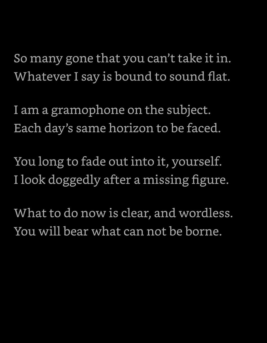 a brutal, occasionally beautiful year. Here’s two different thoughts, depending on your mood. O’Hara and Denise Riley I am myself again you will bear what cannot be borne see you in 2023