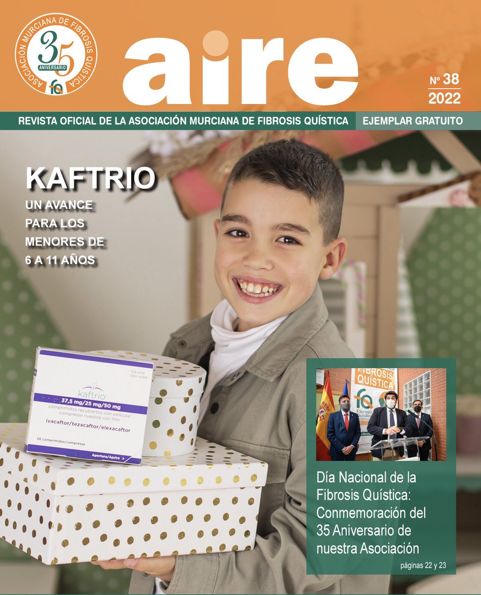 FibrosisQuistic's tweet photo. ¡Queremos despedir este maravilloso año con vosotros compartiendo nuestra Revista Aire Nº38! 🤩🤩🤩

Esperamos que os guste, ¡Feliz 2023! 🧡💚

#FibrosisQuísticaMurcia 

https://t.co/hq83iGIhFJ https://t.co/TctJAdZxog