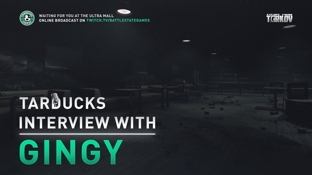 tarkov's tweet photo. Tarducks: an interview with Gingy is live!

● Guest: @RNGingy - https://t.co/5V7W4Xr6pa 
● Host: @tarducks - https://t.co/KixaIIulSE

There will be giveaways during the broadcast, don't miss this opportunity to participate!

https://t.co/ipUU0QmKA8 https://t.co/IQLNPZvusz