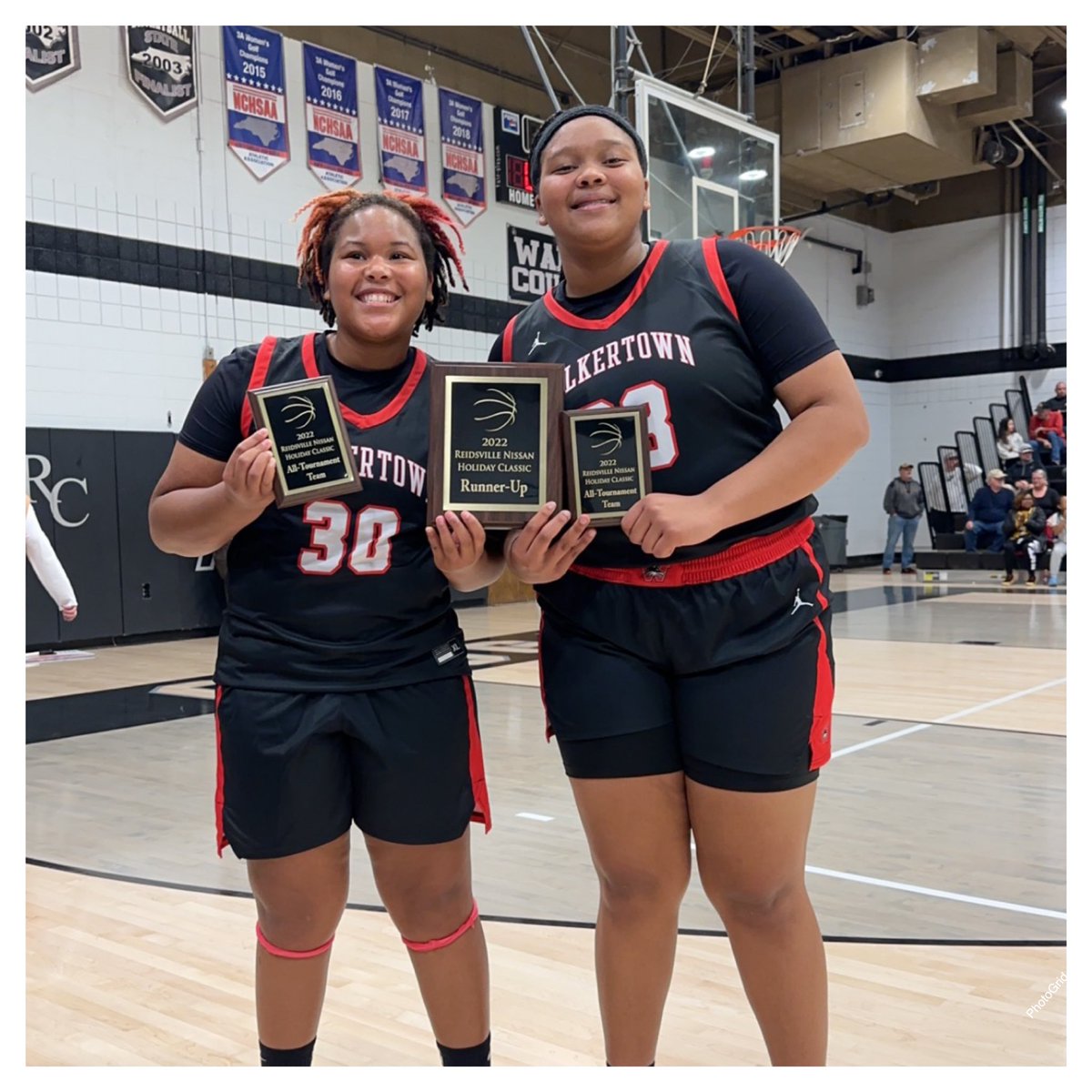 Our girls @BarrJournie and Shaymiah made All Tournament Team for 2022 Reidsville Nissan Holiday Classic @LadyWolfpackBa1 @WalkertownHigh @WalkertownAD @WHS_PACKLIFE @TriadBCWBB @getmerecruited @GMR_CoachVeal