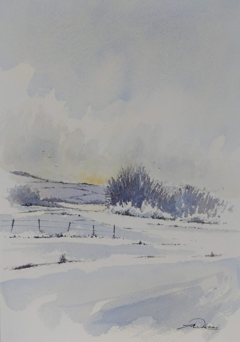 ' A New Dawn '
Andrew Lucas 
Watercolour, 25 x 17 cm, I hope you enjoy.

Wishing a Happy New Year, health, happiness and success for 2023! Best wishes.🙂
#Watercolour #watercolorpainting #painting  #salisburyhour #artgallery #Londonislovinit #BoostTorbay #artwork #WiltsHour