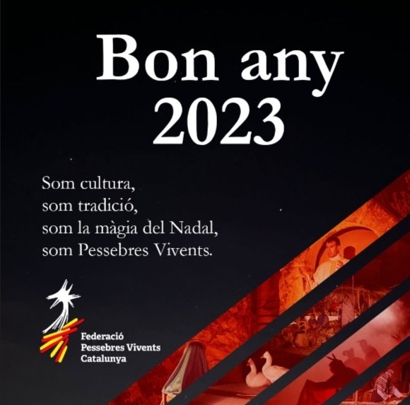 pessebresvivent's tweet photo. 🌟Us desitgem molt bona entrada a l'any 2023! Ens retrobem ben aviat en algun dels Pessebres Vivents que es representen aquests dies arreu de Catalunya! 

Consulta aquí l'agenda de representacions👇 https://t.co/niOVf8R38B

#pessebrevivent https://t.co/Y9JuLKkqXo