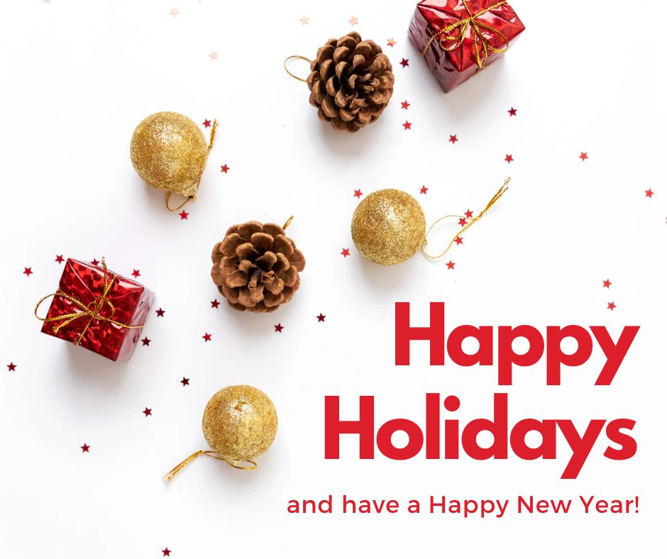 We hope everyone is enjoying their Holiday season and we wish you all a Happy, healthy, and safe New Year!