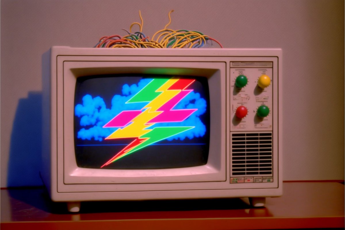 astraldynamics3's tweet photo. Super Rainbow Computer 

#midjourneyV4 #midjourney #midjourneyart #AIart #digitalpainting #computerart #80saesthetic #80sart #80scomputer https://t.co/vecZDSwwoq