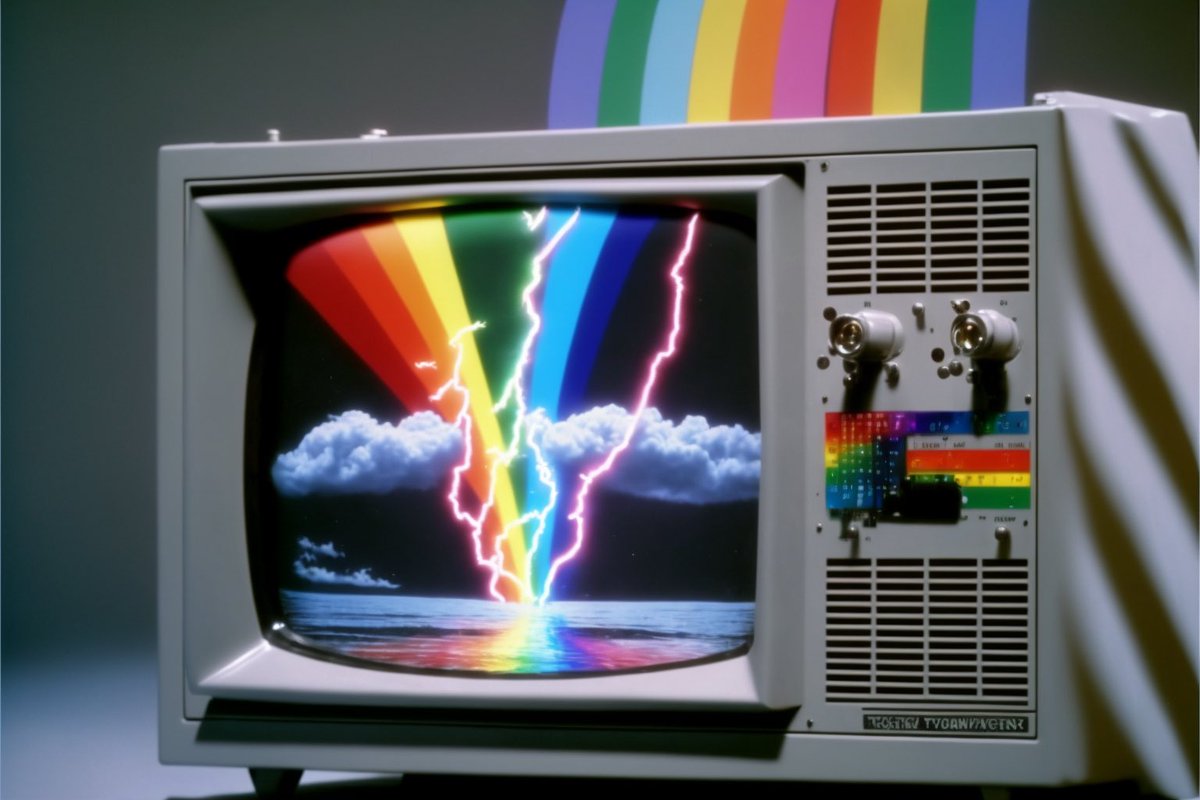 astraldynamics3's tweet photo. Super Rainbow Computer 

#midjourneyV4 #midjourney #midjourneyart #AIart #digitalpainting #computerart #80saesthetic #80sart #80scomputer https://t.co/vecZDSwwoq