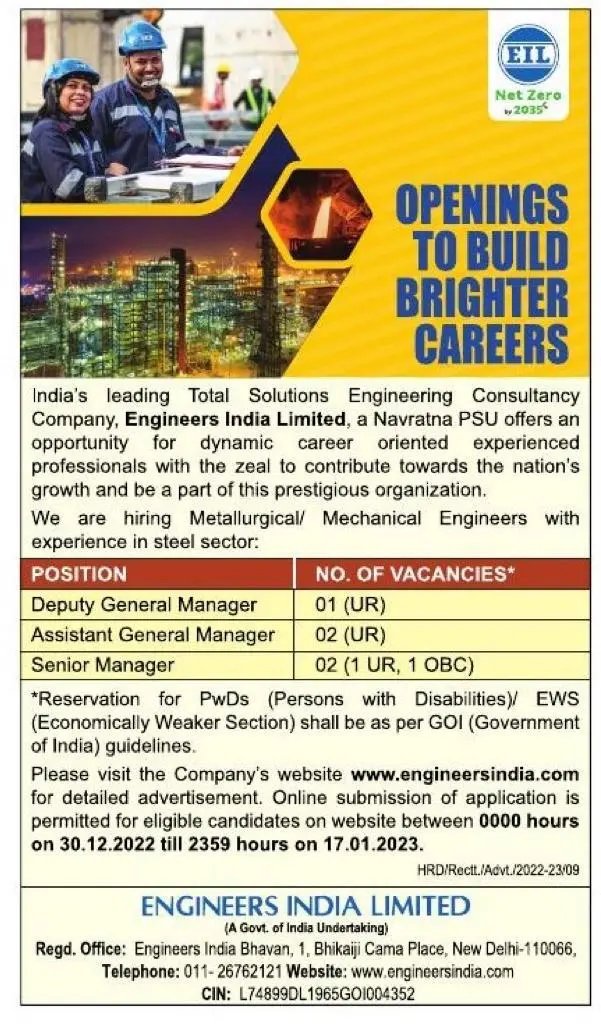 Times Ascent (@timesascent) on Twitter photo 𝐉𝐎𝐁 𝐀𝐋𝐄𝐑𝐓❗❗
<a href="/EngineersIND/">Engineers India</a> is Hiring for the following Positions :-
1. Deputy General Manager.
2. Assistant General Manager.
3. Senior Manager.
Location - India.
Click below to apply and explore additional details & resources => timesascent.com/NewCompanyProf…
.
.
#jobhiring 𝐉𝐎𝐁 𝐀𝐋𝐄𝐑𝐓❗❗
<a href="/EngineersIND/">Engineers India</a> is Hiring for the following Positions :-
1. Deputy General Manager.
2. Assistant General Manager.
3. Senior Manager.
Location - India.
Click below to apply and explore additional details & resources => timesascent.com/NewCompanyProf…
.
.
#jobhiring