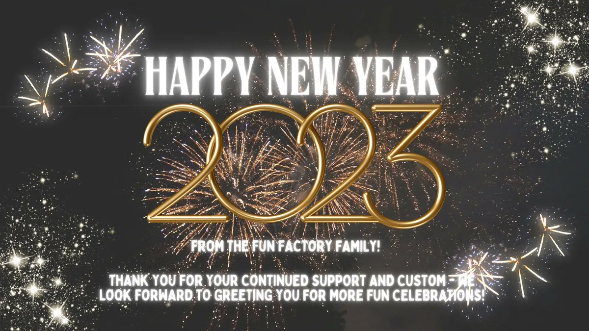 As we close our Factory doors for another year, we would like to take a moment to thank all of our loyal customers and supporters for a wonderful 2022! 

From our Fun Family to yours, we hope 2023 brings you good health, more memories and most importantly...FUN!

Happy New Year!