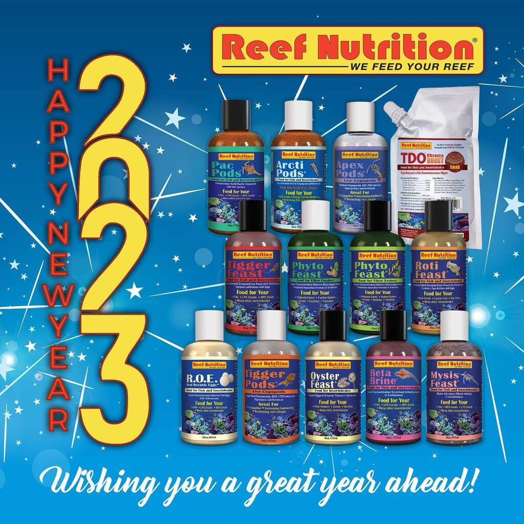 ReefNutrition's tweet photo. It’s here! Wishing you all good things in the year ahead. Happy New Year from Reef Nutrition.
#reefnutrition #happynewyear #2023 #celebration #reedmariculture https://t.co/lVGC1ACL4g