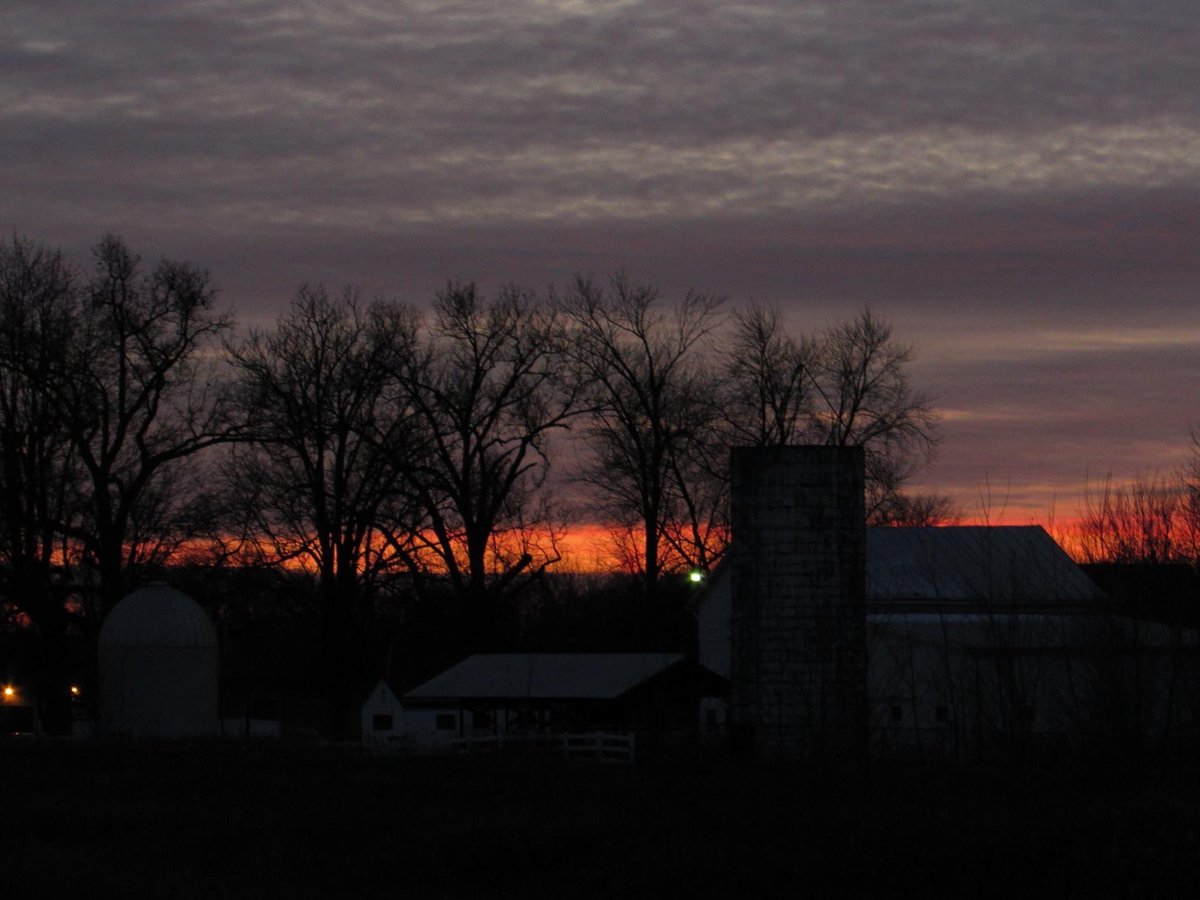 Red ring of sunset around the old farmhouse, photo by me. #sunset #redring #midwest #ohio #oldfarmhouse #rustic #grayskies #nature #winter #outmybackdoorbydenise #aesthetics #aesthetic #photograhyisart #rural #countryliving #mood #happynewyear #newyearseve