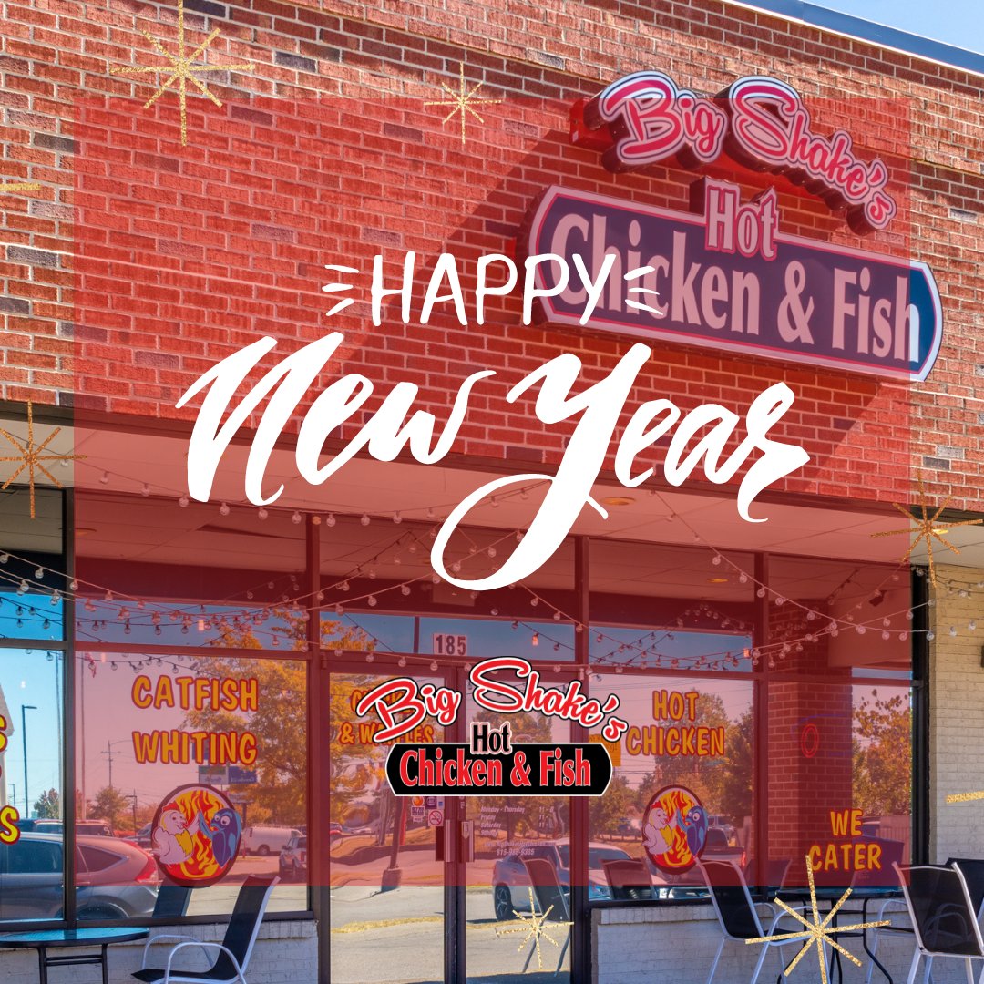 shakeschicken's tweet photo. Here's to a bright New Year and a fond farewell to the old; here's to the things that are yet to come, and to the memories that we hold. ✨

Wishing you a happy, prosperous New Year!🎆

#BigShake #ChickenandFish #comfortfood #bigshakeshotchicken #friedfish #tnfoodie #ChefBigShake https://t.co/C5oodWhMdE