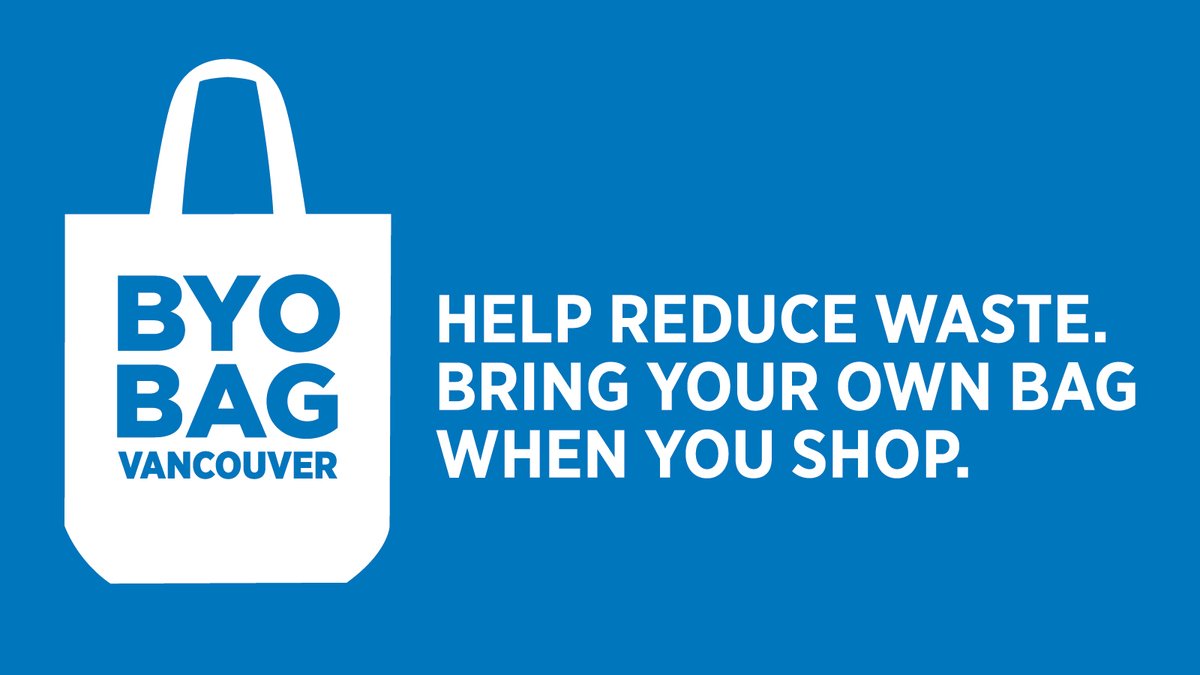 Plastic shopping bags are banned in Vancouver &amp; fees are charged on paper &amp; new reusable bags. 

Starting Jan. 1, minimum fees increase to $0.25 for paper &amp; $2 for new reusable bags. 

To avoid fees, Bring Your Own Bag when you shop. Learn more at ➡️ ow.ly/AClf50M9R41