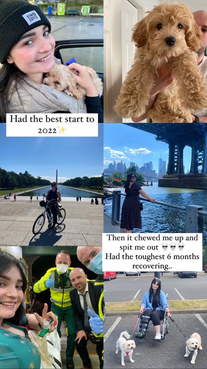 Sammm_J's tweet photo. 2022 in a nutshell.. Here’s to a happy &amp; healthy 2023 ✨🥰 And most importantly, no broken bones x https://t.co/g6VPcrBrJK