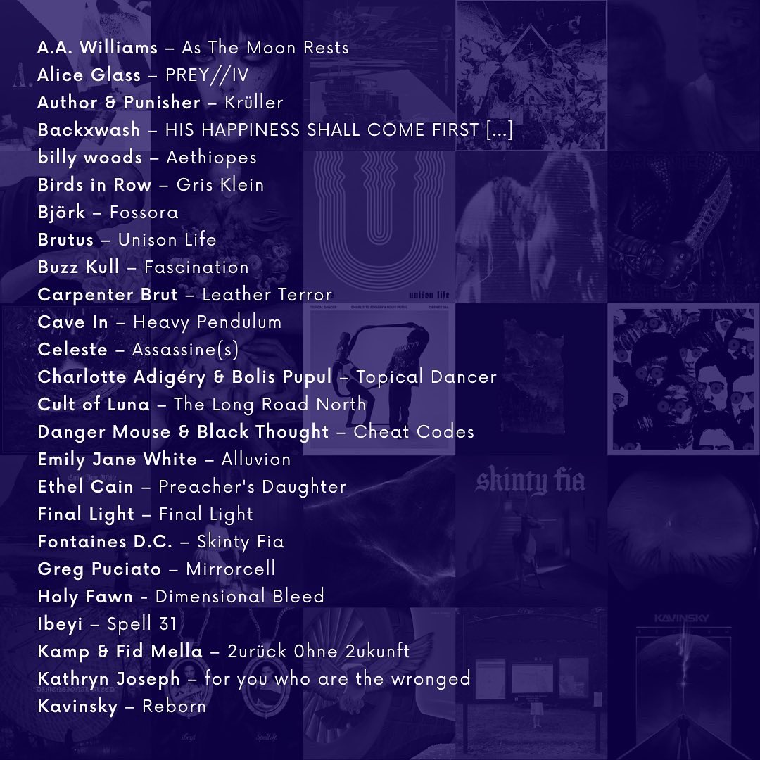 thommith's tweet image. HERE'S MY PERSONAL TOP 50 FAVORITE ALBUMS OF 2022 #LIST, IN ALPHABETICAL ORDER BY ARTIST. 🕊 INCL. @aawilliamsmusic @authorpunisher @backxwash @cave_in_boston @charlottebolis @Cultofluna_off @HOLY_FAWN @IbeyiOfficial @SRSQmusic @SydneyValette @ZOLAJESUS #aoty2022 #Albumsof2022
