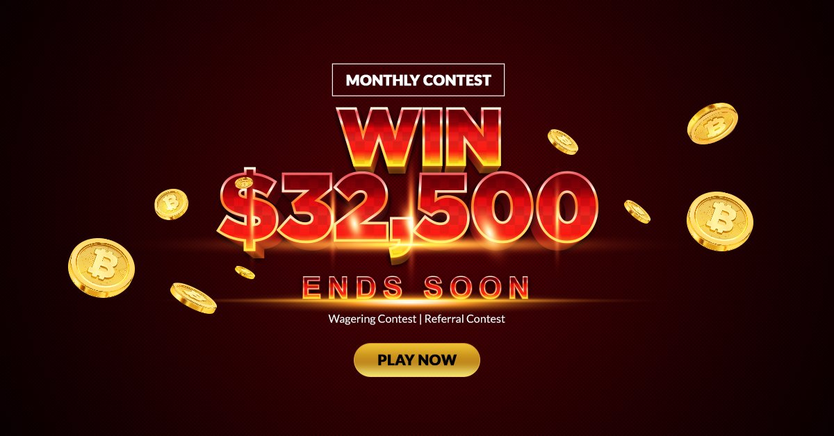 $32,500 Monthly Contest - Ends soon! 

Wager on MULTIPLY BTC or BET ON EVENTS and refer new users to #FreeBitcoin to participate.

Start wagering now.