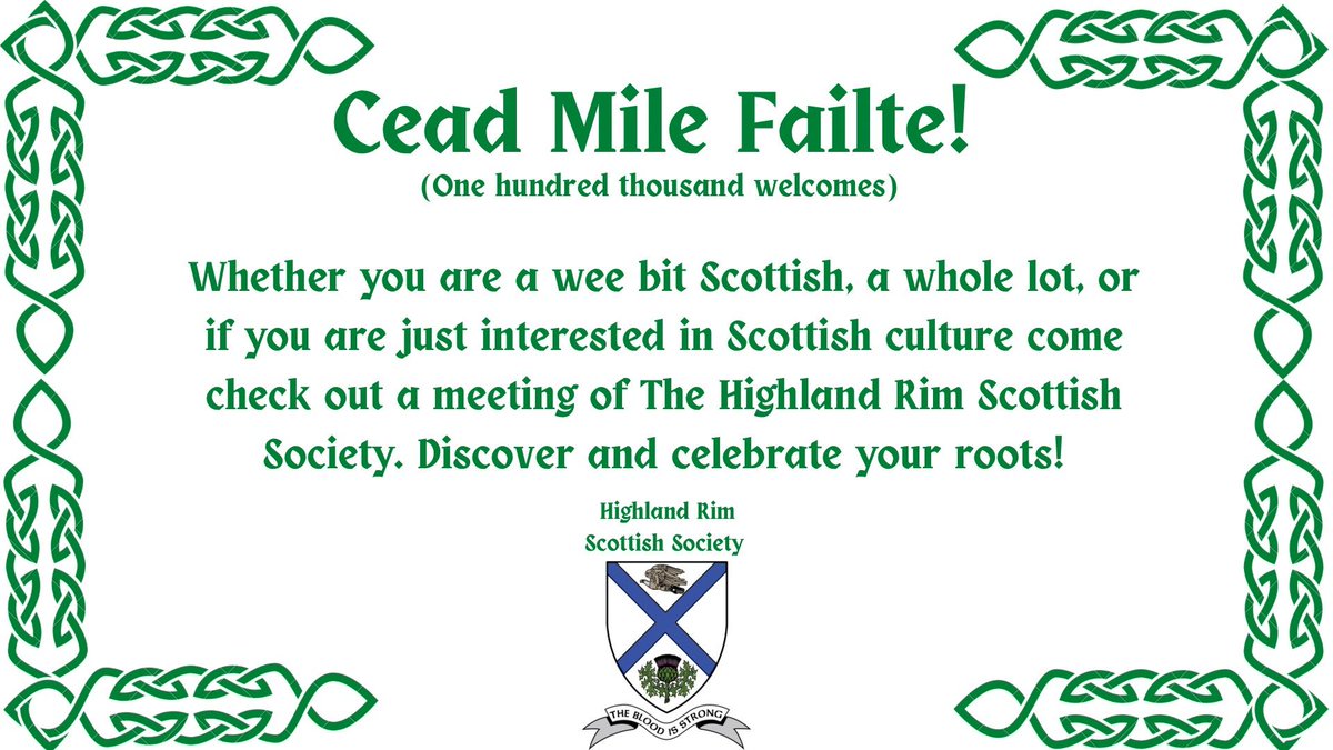 Hello Highland Rim Highland Rim Scottish Society (@HighlandRimSS) / Posts / X
