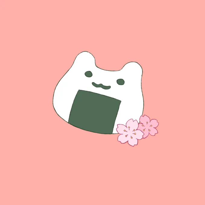 年が明けたのでお正月のアイコン絵描いて設定した～。うさぎの形のお餅だよ 