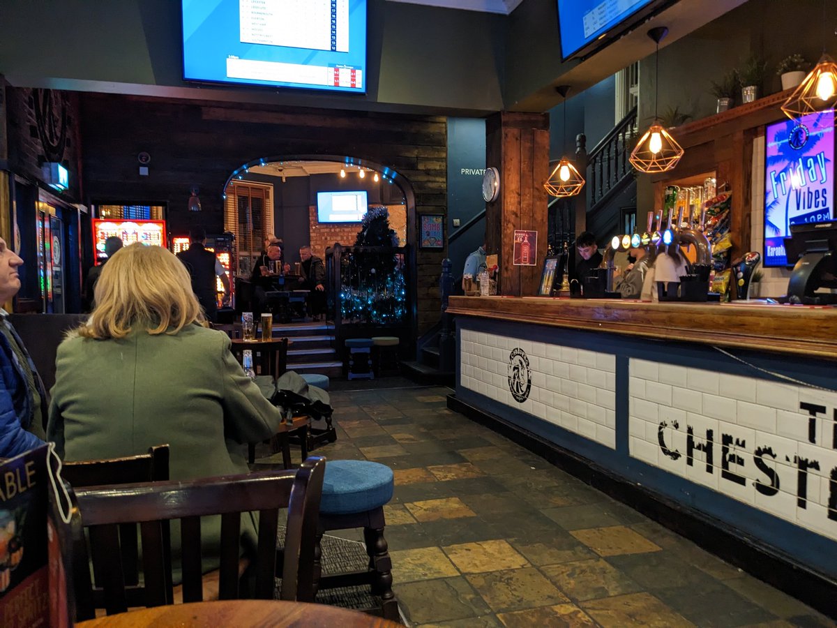lyell_tweed's tweet photo. Evening all, I'm at the world famous The Chestergate I'm Stockport for New Years Eve celebrations - very much calm before the storm at the moment but the Jukebox and karaoke will be sure to change that in the next few hours @MENnewsdesk https://t.co/A2WZrBszhY
