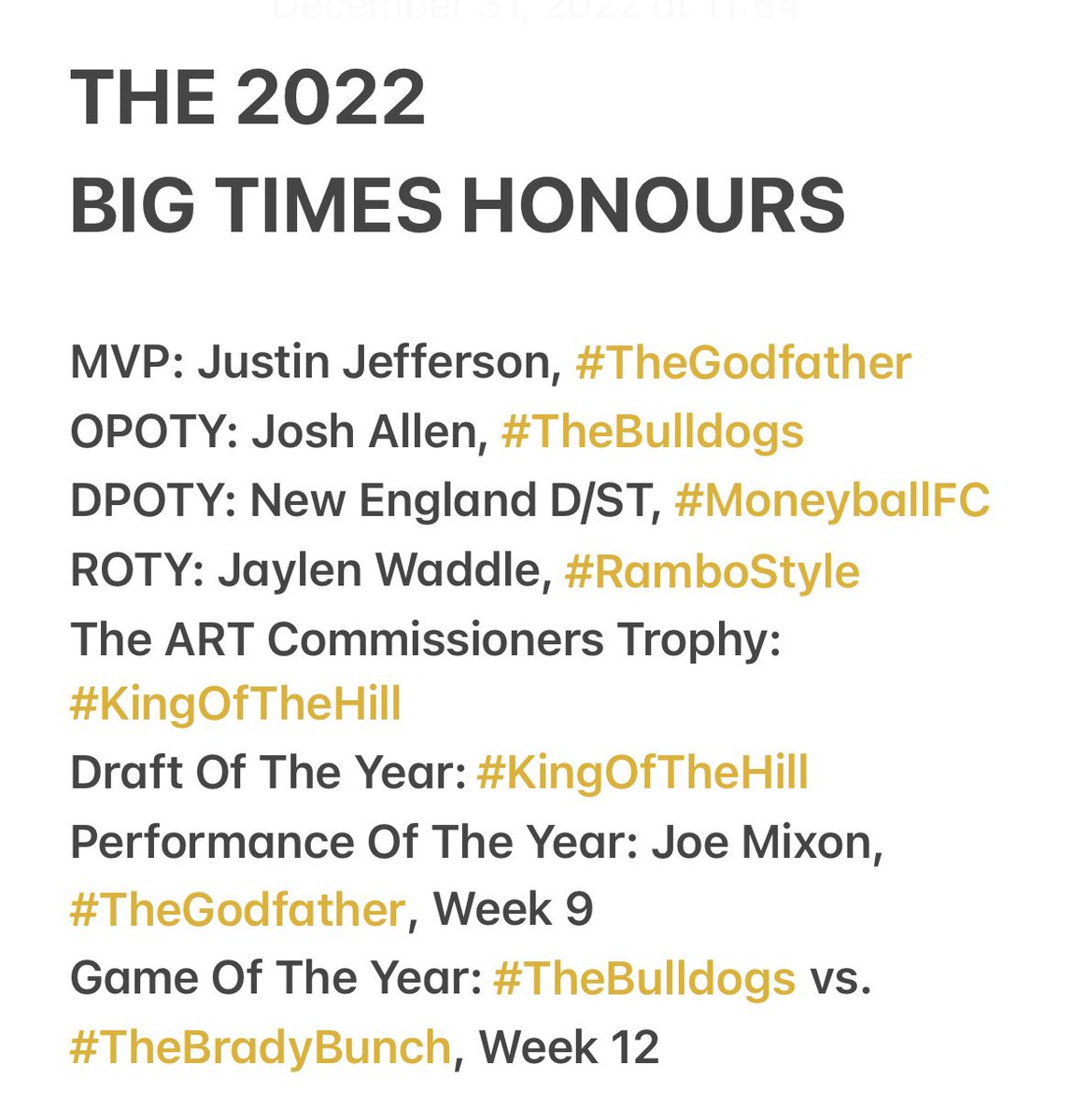 TheBigTimesTO's tweet photo. WHAT. A. NIGHT. 🤩
Thank you to everyone who attended #The2022BigTimesHonours! For those who missed it, the broadcast will replay this evening at 8PM EST on FOX.
Congratulations again to all our winners! But the biggest prize of all still awaits…
#DoIt4Rambo #KeepClimbing https://t.co/VRG29DkYdg