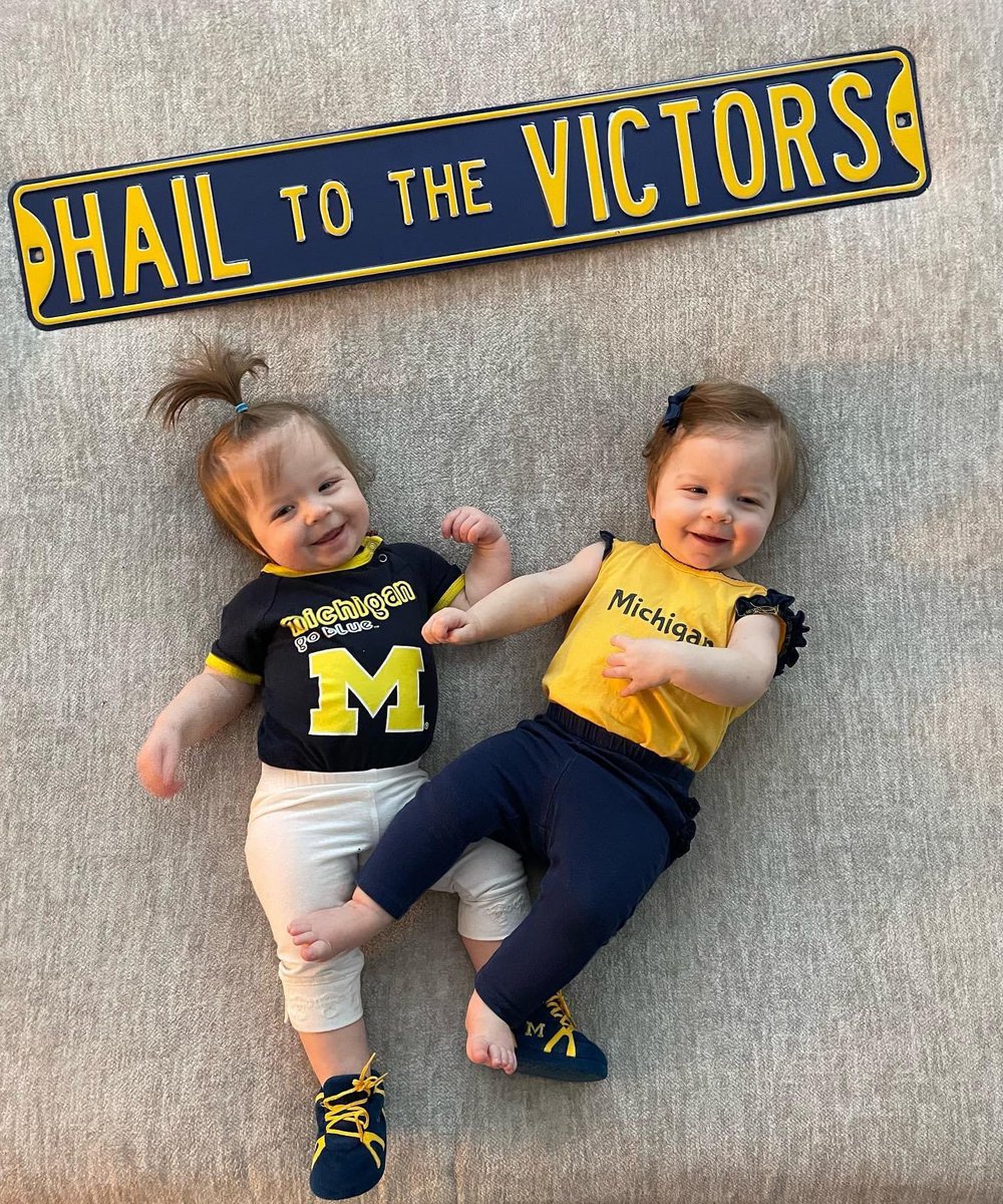 Ali2e's tweet photo. The cutest @UMich @UMichFootball wolverines I ever did see 😉😉 https://t.co/IIz1hgGTQ7