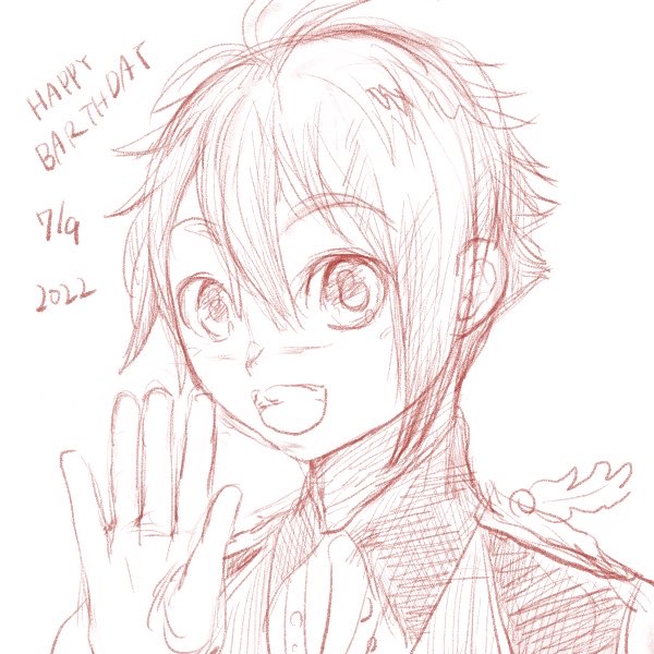 2022年に間に合わなかった誕生日絵をアップします。一応2022年に描いた分をまとめて。

＃アイナナ　＃IDOLiSH7   ＃七瀬陸 https://t.co/QUxqvYJobN