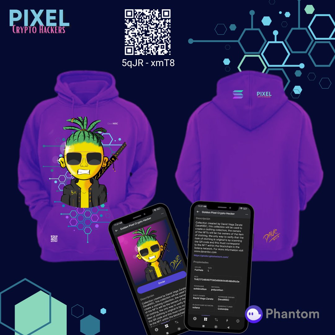 davenisc's tweet image. Primer buzo fabricado y lanzado a la blockchain @solana , en los próximos días les haré vídeo con la prenda física y el uso de @phantom wallet.

Quien se anima a adquirir uno? es ropa única! real y física. 

@marce_lp @AxieLoverF22 @juaNFT_ETH @serudda #NFT #Solana
