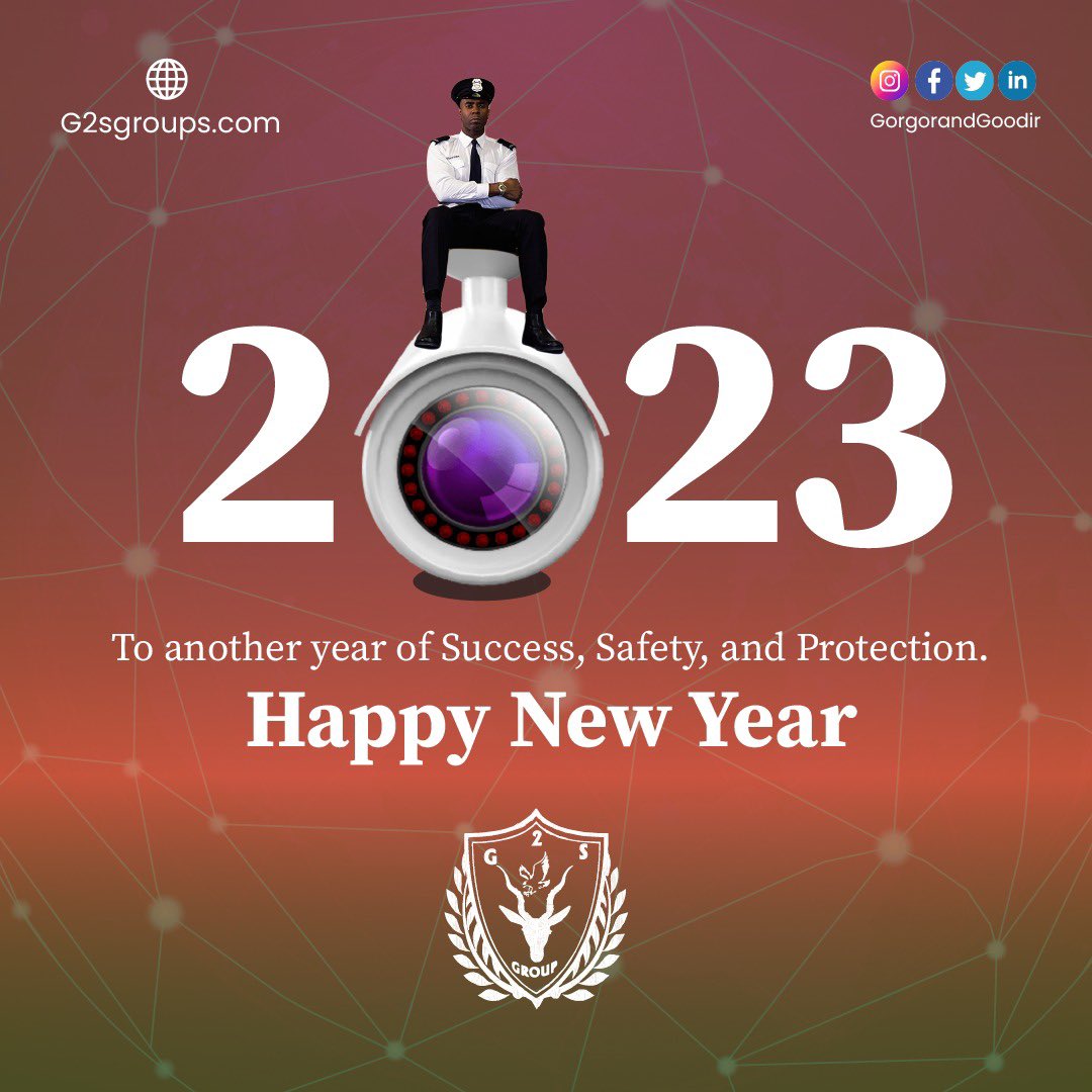 GroupG2s's tweet photo. Happy New Year!🎄
We wish our clients, partners, & colleagues a happy & safe start to the new year. A New Year brings with it new goals & new hopes. It's a new beginning for most people. However, at #G2Sgroup we hold on to the same old promise #FeelSafeWithUs Happy 2023 New Year https://t.co/xTtPPyYDBj