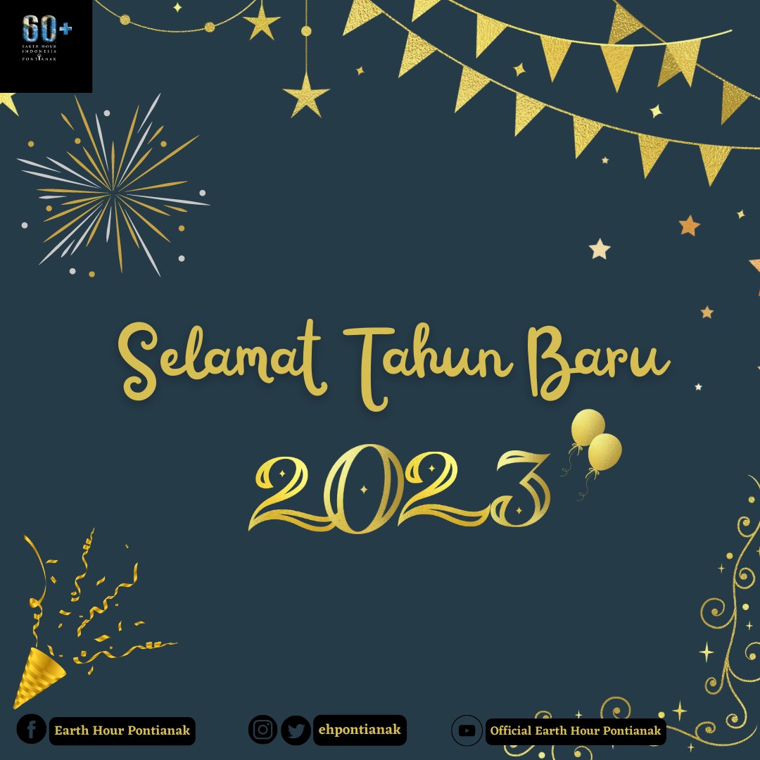 EHPontianak's tweet photo. Selamat tahun baru 2023, Sobat EH!

Semoga di tahun 2023 ini Earth Hour Pontianak akan semakin berkembang seiring berjalannya waktu serta semoga Sobat EH Pontianak dapat bergabung dengan Earth Hour Pontianak dalam event seru dan menarik nanti! https://t.co/07u9j7JN0Y