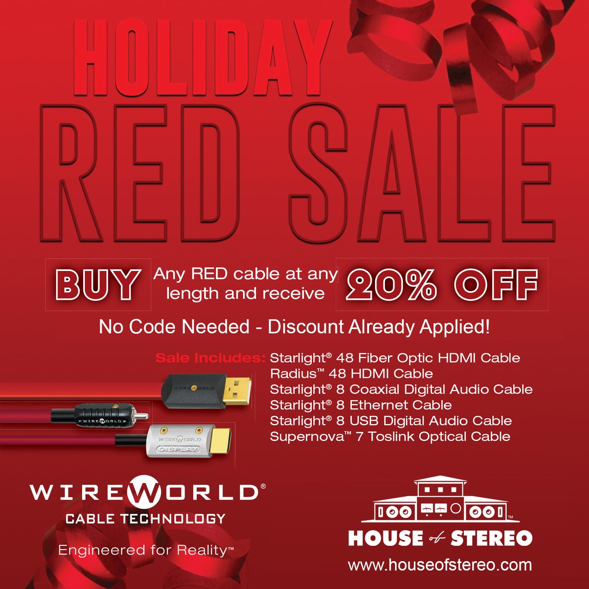 HouseofStereo's tweet photo. We have SEVERAL Holiday Deals ending today! Head to our website to shop!
@RELAcoustics 
@WireworldCable 
@synergisticr https://t.co/UwlLUWrWyv