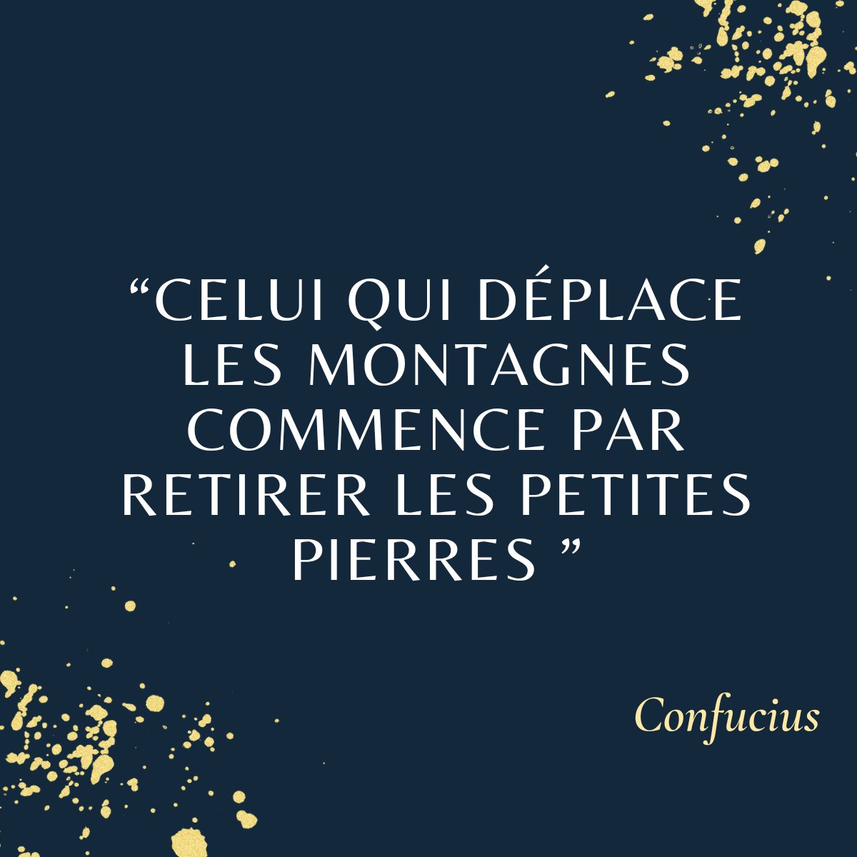 VEspadinhaLangu's tweet image. #citationdujour
"Celui qui déplace les montagnes commence par retirer les petites pierres "
Confucius
#MBAMCI #confucius #Succès