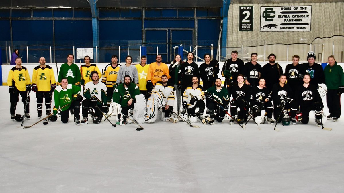 amherst_hockey's tweet photo. Past &amp; Present.

Thank you to all who joined us for our alumni game honoring Coach Jack Kramer. https://t.co/kLp7bA4MIU