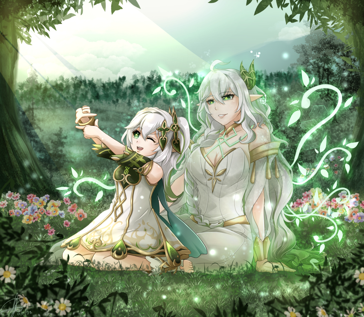 icynugget05's tweet photo. Smol Nahida and Beeg Rukkha #fanart #GenshinImpact #原神 #nahida #rukkhadevata #Genshin #sumeru https://t.co/jBNJ7zAm2H https://t.co/V2vHNssdbV