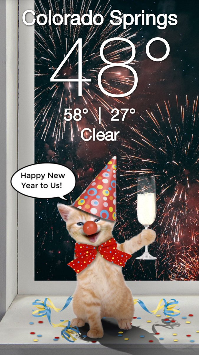 TamiK_Colorado's tweet image. It's even a warm sunny day here today ~ no snow until tomorrow night ❄️🗻🌲Temperature and photo courtesy of the Weather Kitty app 🐾