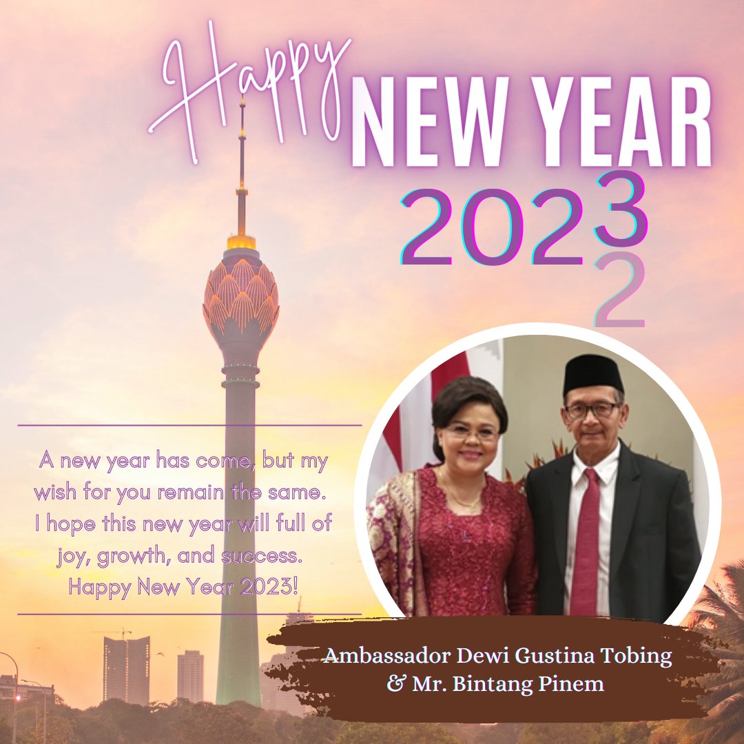 Happy New Year 2023
May the new year bring a lot of joy, love, happiness, success and prosperity.

Selamat Tahun Baru 2023
Semoga tahun baru ini membawa kebahagiaan dan kesuksesan selalu.

#IniDiplomasi #IndonesiaWays #IndonesiainColombo #IDLK70Years