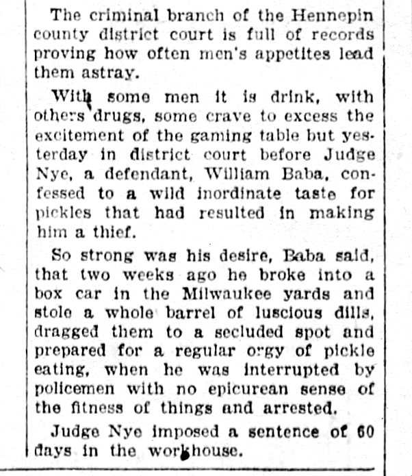 yesterdaysprint's tweet image. ...stole a whole barrel of luscious dills, dragged them to a secluded spot and prepared for a regular orgy of pickle eating...