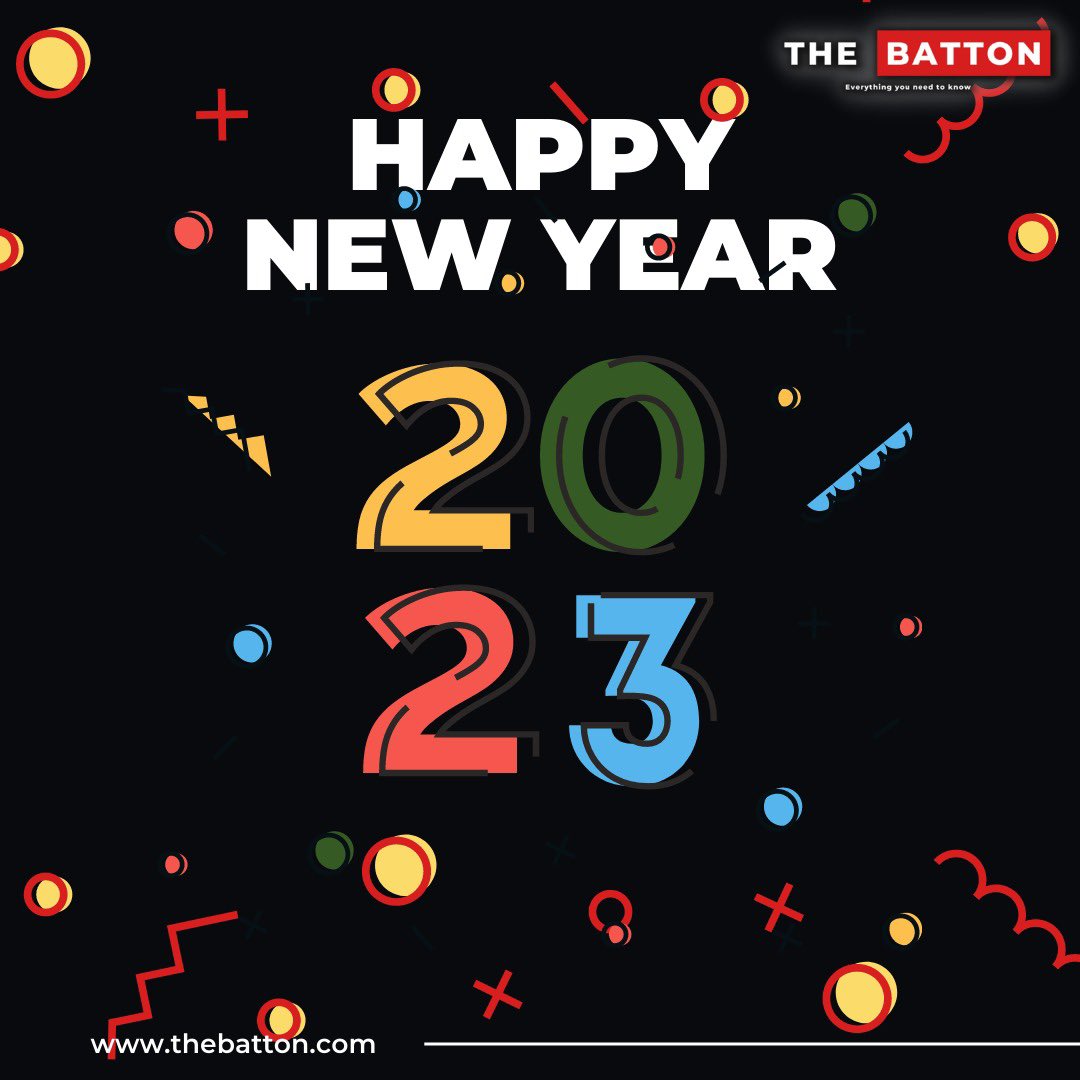 Thebattonmedia's tweet photo. Wishing you a Happy New Year! 🎈🎊 

~ Team The Batton 😇

#goodbye2022 #2023NewYear https://t.co/3EAXo8U3Nn