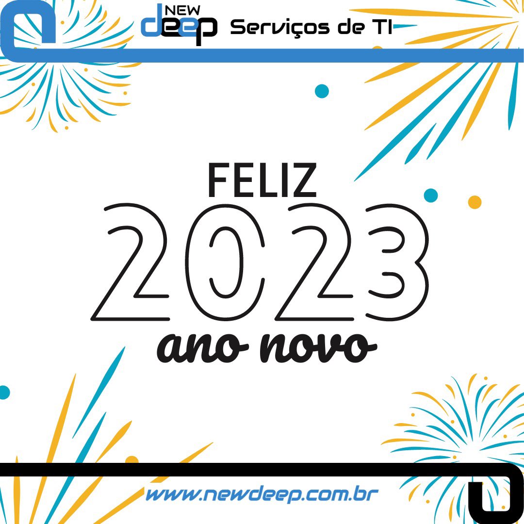 newdeepservicos's tweet photo. Que no próximo ano, possamos compartilhar juntos, mais conquistas.
Feliz 2023!!

#NewDeep #ServicosDeTi #ConhecimentoEaNossaMateriaPrima #VemParaNewDeep #ServiçosDeTecnologia #Tecnologia #TI #Technology #PortoAlegre #FelizAnoNovo #2023 #Feliz2023 #NewDeepPacoteDePosts https://t.co/pOGcobQIlx