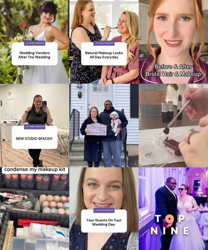 lapagemakeup's tweet photo. 2022 on Instagram in a nutshell! ⤵️

What I see:
✨Beautiful brides!!
✨Personal highlights - buying our house and celebrating our 3rd wedding anniversary 🥰
✨My first year at the new studio! 🥳
✨You guys love my reels on makeup kit stuff. I definite… https://t.co/d77Y3n4RFp https://t.co/MW68p9Dkm8